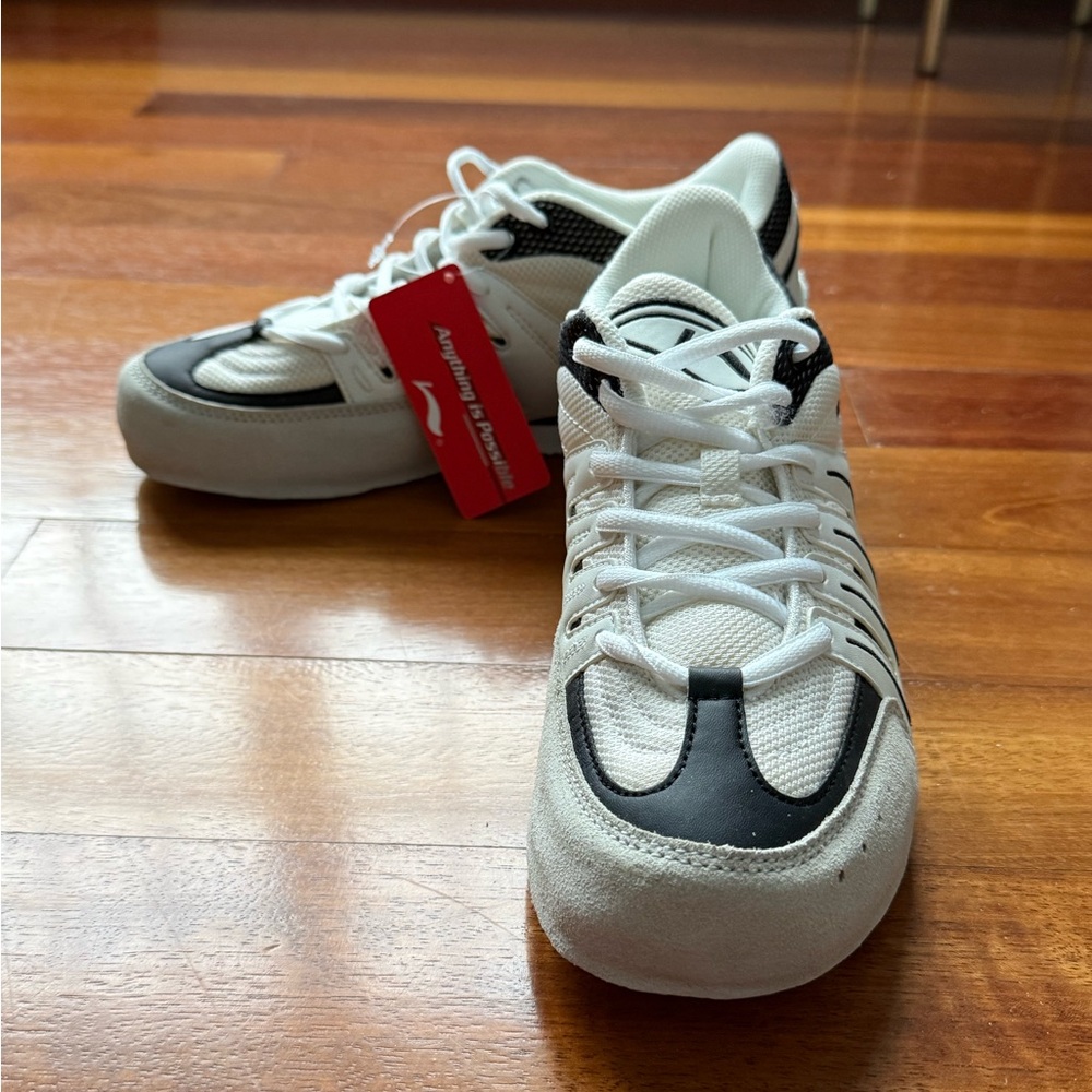 White and Black Athletic Shoes